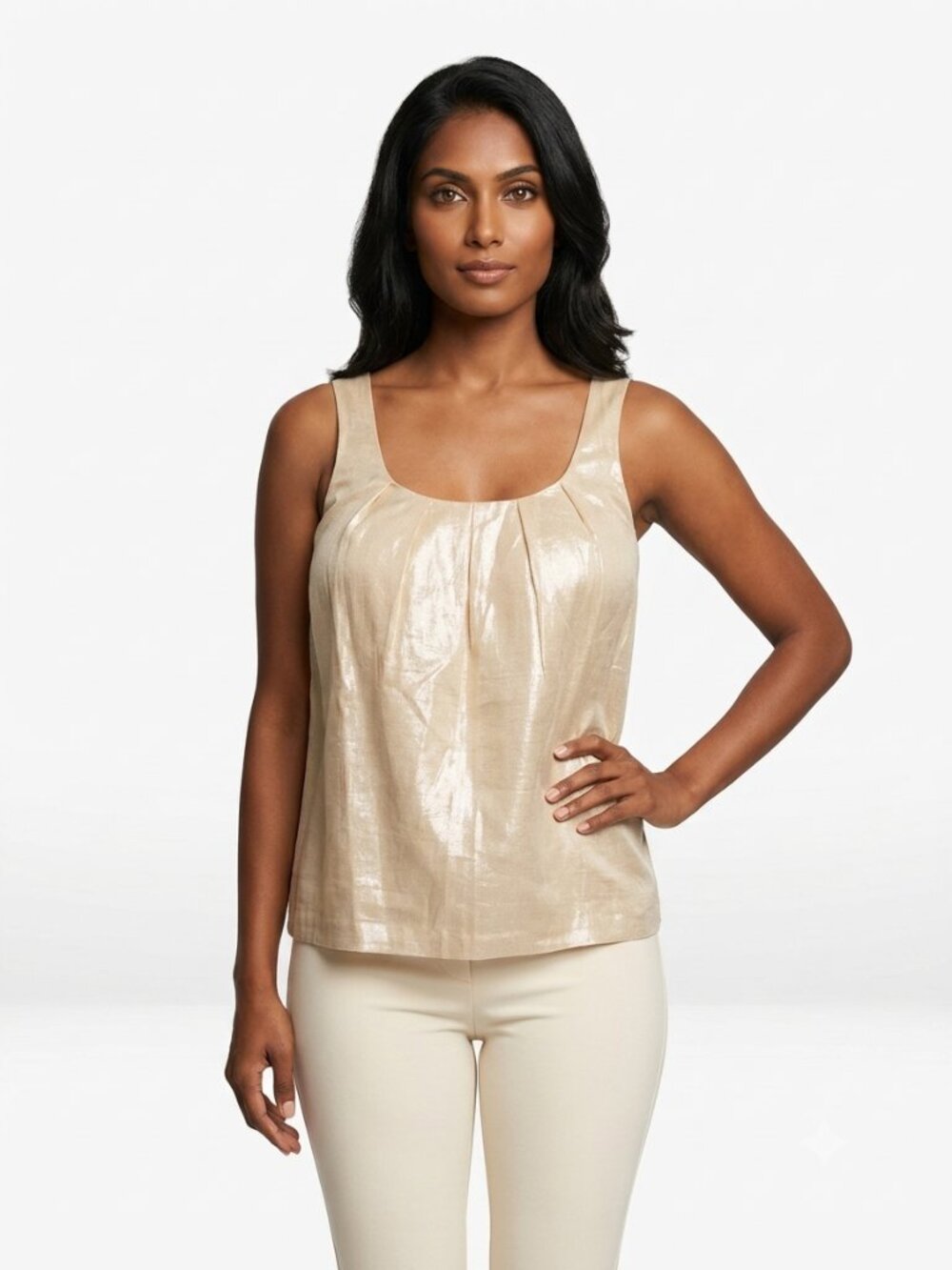 Classic 2008 J Crew 100% cotton lame! SZ 4